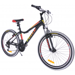 Detský bicykel 24" Fuzlu Team hliníkový čierno / žlto / červený lesklý